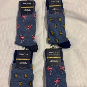 NWT Pack of 4 Haggar Premium Crew Socks Size:10-13
